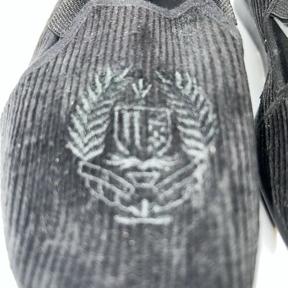 VTG NWOB Women's Flying Colors Black Corduroy Smoking Flats Almond Toe Shoes 8 - Picture 3 of 7